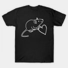 White Line Rat Holds Your Heart T-Shirt White Line Rat Holds Your Heart T-Shirt