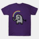 Cute Animals Elephant Spits Rainbow T-Shirt