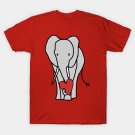 Big Elephant With Love Heart On Valentines Day Graphic T-Shirt
