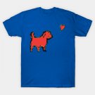 Valentines Day Cute Dog Found Red Heart T-Shirt Valentines Day Cute Dog Found Red Heart T-Shirt