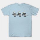 Three Cute Elephant And Rainbows T-Shirt