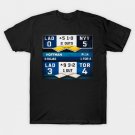 Dodgers Back to Back Championship Scoreboard T-Shirt