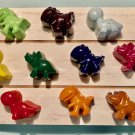 Set 23 Small Dinosaur Coloring Crayons Birthday Christmas-Stegosaurus T-Rex Triceratops
