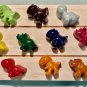 Set 23 Small Dinosaur Coloring Crayons Birthday Christmas-Stegosaurus T-Rex Triceratops