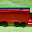 Large Tractor Trailer Semi-Truck Scarlet-Blue Green-Yellow Green Coloring Crayon-Birthday Gift-A