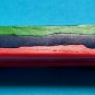 Large Tractor Trailer Semi-Truck Scarlet-Blue Green-Yellow Green Coloring Crayon-Birthday B
