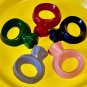 Set Five Big Jewelry Ring Coloring Crayons Kids Birthday Christmas Party Gift-Silver Box