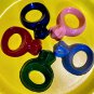 Set Five Big Jewelry Ring Coloring Crayons Kids Birthday Christmas Party Gift-Silver Box