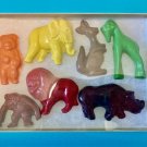 Set Seven Zoo Animal Coloring Crayons Monkey-Elephant-Kangaroo Birthday