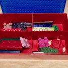 Set 20 Bricks Rectangle Square Coloring Crayons In Brick Box Container-Red Box-Multiple Colors-Sizes