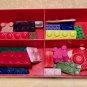 Set 20 Bricks Rectangle Square Coloring Crayons In Brick Box Container-Red Box-Multiple Colors-Sizes