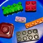 Set 20 Bricks Rectangle Square Coloring Crayons In Brick Box Container-Red Box-Multiple Colors-Sizes