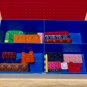 Set 20 Bricks Multiple Coloring Crayons In Brick Storage Box-Blue Box Birthday