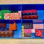 Set 20 Bricks Multiple Coloring Crayons In Brick Storage Box-Blue Box Birthday