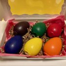Set Six Large Egg-Shaped Coloring Crayons For Child's Easy Gripping-Red-Blue