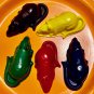 Set Five Rat Rodent Coloring Crayons SA-Animals Mammals-Birthday Party Or Gift