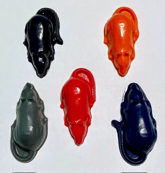 Set Five Mouse Rat Rodent Coloring Crayons For Birthday Or Special Occasion SB-Orange