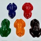 Set Five Frog-Amphibian Coloring Crayons For Birthday Gift Party-SA-Red Blue Green