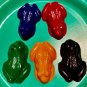 Set Five Frog-Amphibian Coloring Crayons For Birthday Gift Party-SA-Red Blue Green