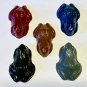Set Five Frog Coloring Crayons-Amphibian Nature-SD Birthday Party Gift-Brown Gray