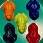 Set Five Frog Coloring Crayons Birthday Party Gift-Amphibians SE-Cerulean Indigo