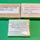 Set Three Scented Soaps-Goat Milk and Oats-Oatmeal Cedarwood Spruce-Bergamot Mint Litsea Cubeba S3
