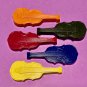 Set Five Musical Violin Coloring Crayons-Guitar Music Fiddle-Birthday Party Gift