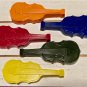 Set Five Musical Violin Coloring Crayons-Guitar Music Fiddle-Birthday Party Gift
