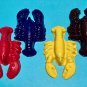 Set Four Large Lobster Crayfish Coloring Crayons-Sea Shrimp Birthday Crayons Red Blue SA