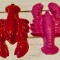 Set Four Large Lobster-Crayfish Coloring Crayons-Sea Shrimp Birthday Green Pink SC
