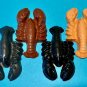 Set Four Large Lobster Crayfish Coloring Crayons-Sea Shrimp-Birthday Party Brown Black Apricot SF
