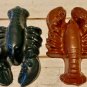 Set Four Large Lobster Crayfish Coloring Crayons-Sea Shrimp-Birthday Party Brown Black Apricot SF