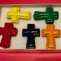 Set Five Big Cross Coloring Crayons In Gift Box-Great Easter Or Birthday Gift