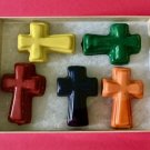 Set Five Big Cross Coloring Crayons In Gift Box-Great Easter Or Birthday Gift
