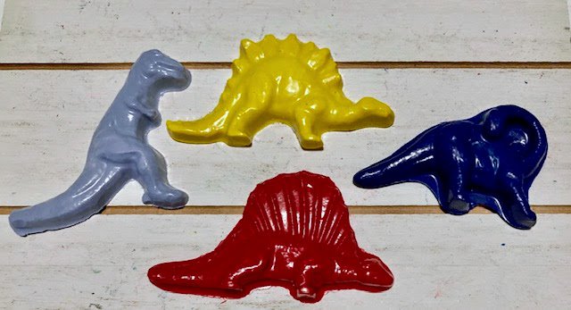 Set 20 Small Flat Dinosaur Coloring Crayons In Reusable Jar-Birthday Or Any Gift