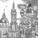 Tartarian Coloring Book Series: Island Above, 20 pages