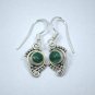 Impressive 925 Sterling Silver, Green Color Natural Malachite Gemstone Earrings