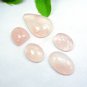 Natural Rose Quartz Wholesale 5 PCS Lot, Mix Shape Rose Quartz Cabochon