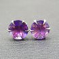 Genuine Natural Purple Amethyst earring, Amethyst Stud earring, 925 Silver Item