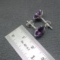 Genuine Natural Purple Amethyst earring, Amethyst Stud earring, 925 Silver Item