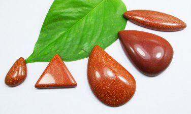 Multi Shapes Natural Goldstone Cabochon Loose Stone / For Jewelry Making