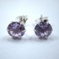 Natural Amethyst Stud Earrings 925 Sterling Silver, Purple Amethyst, Brand New