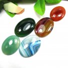 5 Pices Natural Beautiful Oval Shape Multi Color Onyx Gemstone