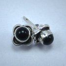 Flower Style Round Shape Genuine Black Onyx Gemstone Jewelry, 925 Pure Silver Flower Style Round Shape Genuine Black Onyx Gemstone Jewelry, 925 Pure Silver