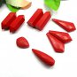 Red Coral Gemstone, Good Quality Cabochon Gemstone, 9 Pieces, Red Gemstone