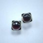 Genuine Garnet 925 silver stud earrings (1.3 cm) Beautiful Gift Jewelry