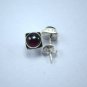 Genuine Garnet 925 silver stud earrings (1.3 cm) Beautiful Gift Jewelry
