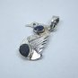 2 Pear Shape Blue Color Simulated Sapphire Gemstone New Pendant, 925 Pure Silver