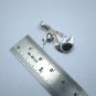 2 Pear Shape Blue Color Simulated Sapphire Gemstone New Pendant, 925 Pure Silver