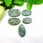Natural Green Aventurine Cabochons Handmade Aventurine with Oval Shape 5 PCS